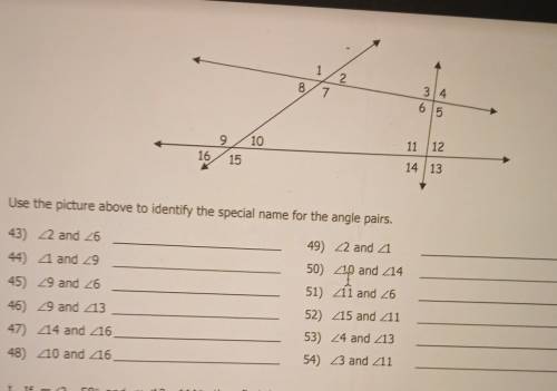 I need help with 43, 45, 46, 47, 51, and 52 help please