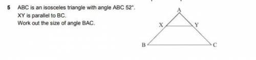 What is the size of angle BAC?