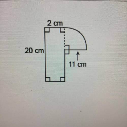 Calculator

This figure consists of a rectangle and a quarter circle.
What is the perimeter of thi
