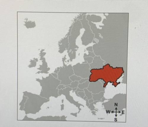 W+

What country is labeled in red on the map?
A)
Germany
B)
Poland
)
Russia
D)
Ukraine