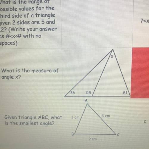 What is the measure of angle x? Help me plzzzz