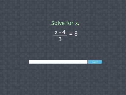 Solve for X two-step equations.