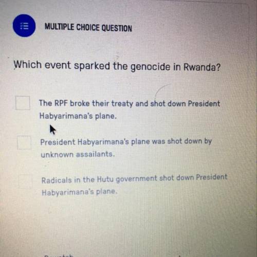 Which event sparked the genocide in Rwanda?