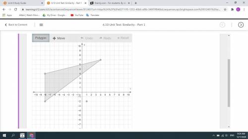Graph the image of the figure after a dilation with a scale factor of 13 centered at (1, −2).

Use