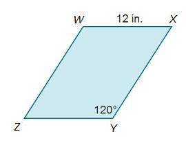 In parallelogram WXYZ, the shorter sides are half the length of the longer sides.

Which statement