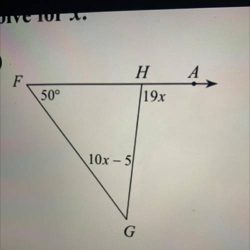 H
А
F
50°
19x
10x - 5
G