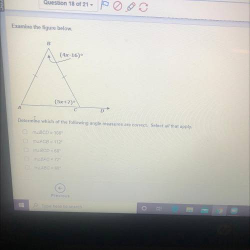 Plz Help ASAPPPP

Examine the figure below B (4x-16)^ (5x+7 ) А Determine which of the following a