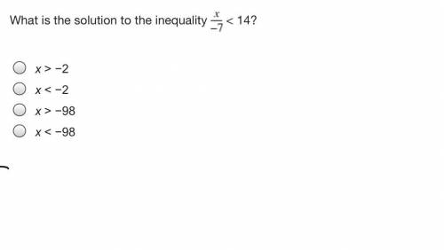 What is the solution to the inequality −2
x −98
x < −98