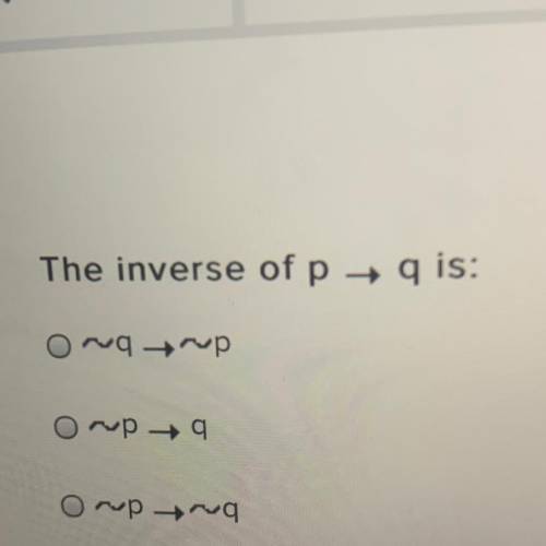 The inverse of p q is:?