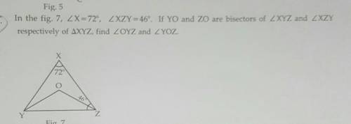 Find the value of angle OYZ and angle YOZ...HOPE I FIND HELP