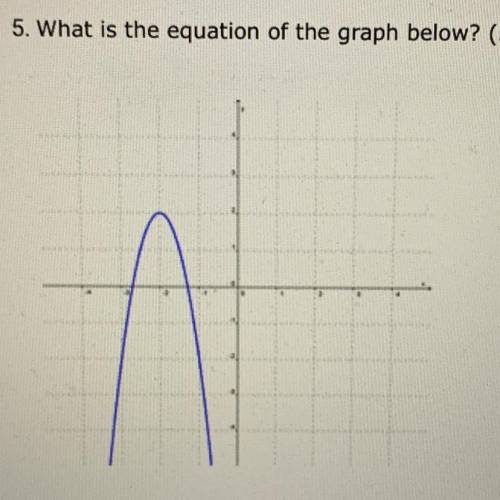 5. What is the equation of the graph below?

1.) y = -4(x + 2)2 + 2
2.) y = -4(x - 2)2 + 2
3.) y =