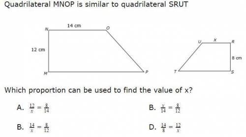 Quadrilateral MNOP is similar to quadrilateral SURT