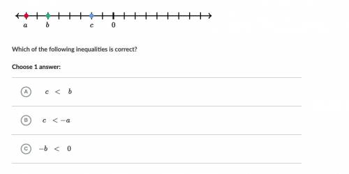 Plz I will name you brainliest for best answer 10 points

Which of the following inequalities is c