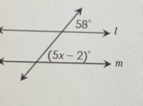 Classify the marked angle pair and give their relationship, then slice for x