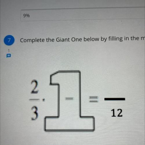 Can anyone help it says
Complete the giant one below by filling in the missing numbers.?