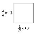 A square is shown below.

What is the perimeter of the square?
A. 23 units
B. 32 units
C. 46 units