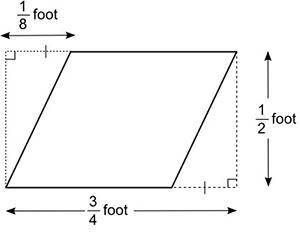 The figure shows a parallelogram inside a rectangle outline:

What is the area of the parallelogra