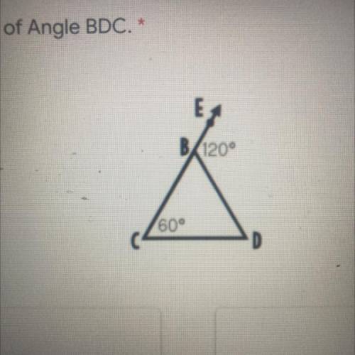 Find the measure of angle BDC