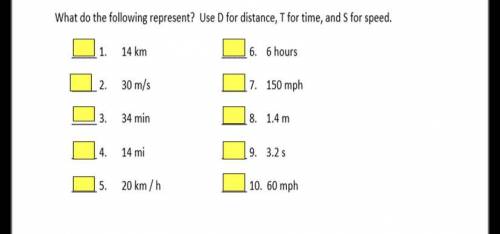 Distance, time, or speed?
