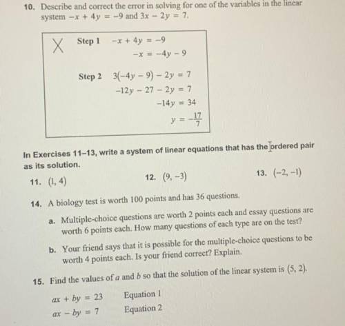 I need help with #10-13 please ASAP