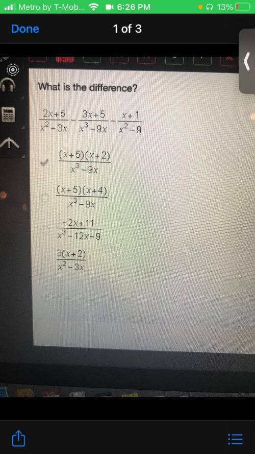Add & subtract rational expressions: unlike denominators

How do you solve this problem step b