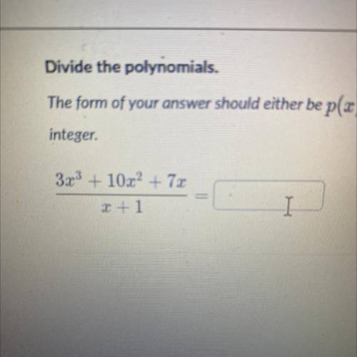 where p(x) is a polynomial and k is an integer