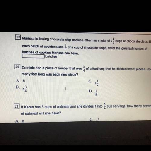 Can y’all help me on question 20 please?