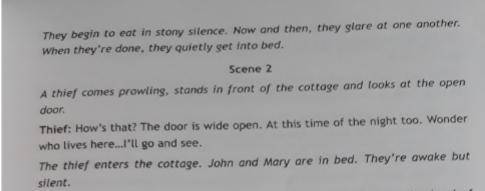 READ THE ATTACHED PLAY AND ANSWER THE FOLLOWING

QUESTIONS: -
CHARACTERS OF THE PLAY: -
MARY AND J