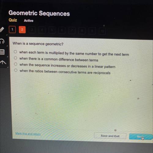 When is a sequence geometric?
