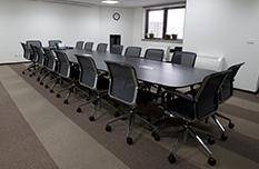 The image below could be considered to be a typical conference room. Imagine that you have to prese