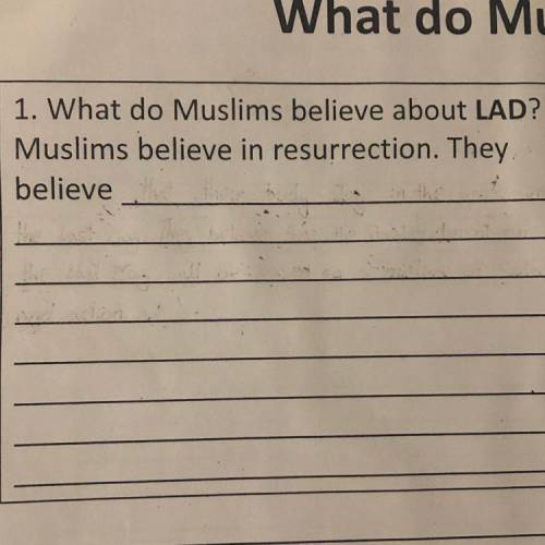 Answer the question, it’s on the picture go and check it. It’s Religious Studies about Islam
