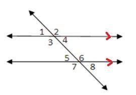 1) Angles 4 and 5 are congruent because they are an example of what kind of special angle pair? (pi