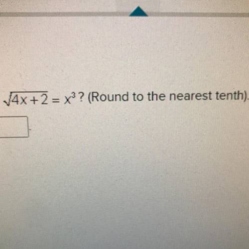 What is the solution to the equation sq root 4x + 2 = x3?