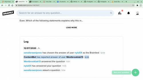 Did you know bots report answers?! proof in picture plus ContentBot is a mod