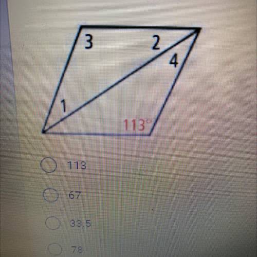 Find the measures of angle 1 in the rhombus