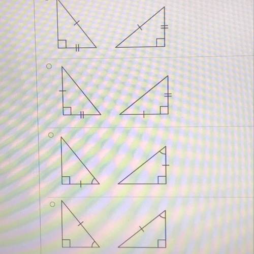 Which pair of triangles can be proven congruent using ASA?