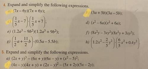 Please help me with 4/a, b, c and 5/b