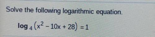 Solve the following logarithmic equation.