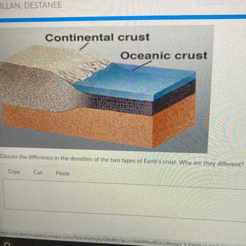 What is the differences in the densities of the Continental crust and the oceanic crust and why are