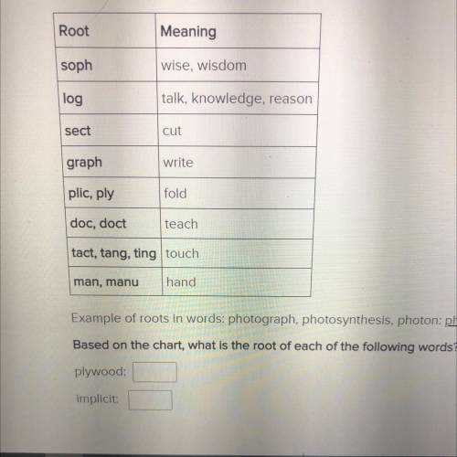 Review the word root chart and answer the question that follows.

Root
soph
Meaning
wise, wisdom
t