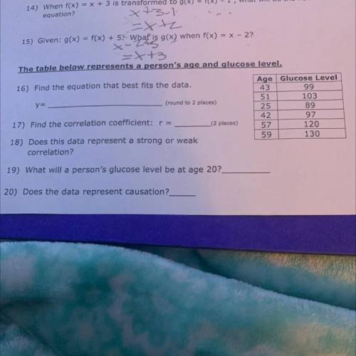 I need help with 16-20 if you could help me that would be nice :)