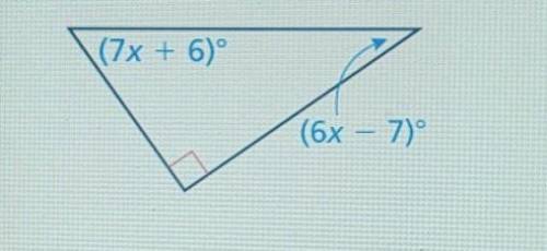 What's the measure for the top left angle and the top right angle of the triangle