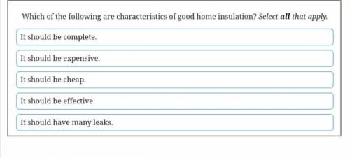 Characteristics of good home insulation :