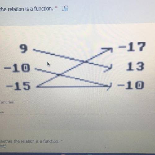 Tell whether the relation is a function.