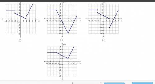 PLEASE HELP ME

g(x) = StartLayout Enlarged left-brace 1st row 1st column 3, 2nd column x le