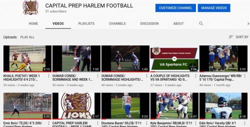 Plz, go sub to my channel the name is CAPITAL PREP HARLEM FOOTBALL. 100 points. if I get to 50 subs
