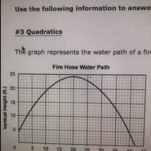 Part 3: What does the x-intercept of the graph represent in terms of the water spray? Use specific