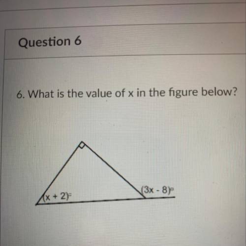 What if the value of x in the figure below ?