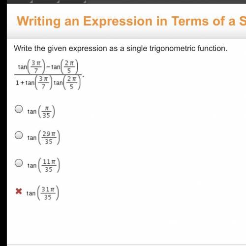 Pleaseee help me

Write the given expression as a single trigonometric function.
StartStartFractio