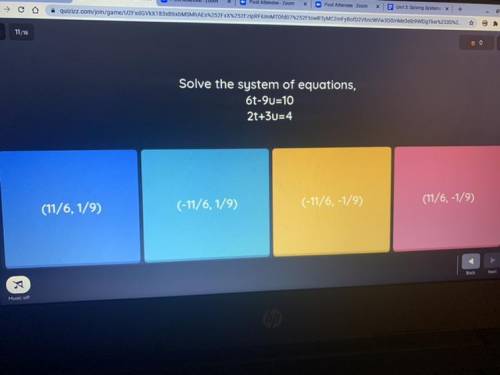 Solve the system of equation